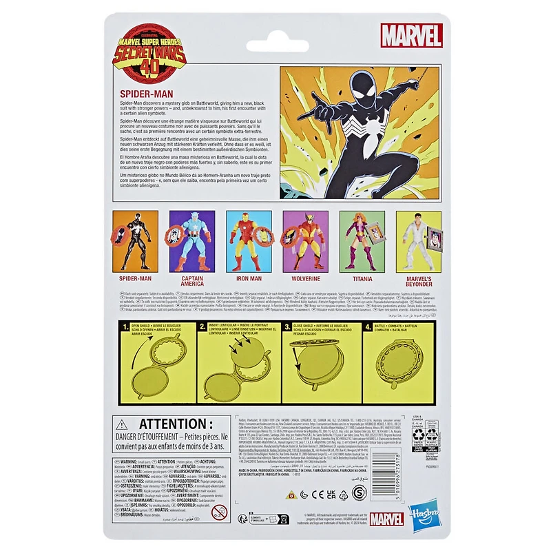 Marvel Legends Series Spider-Man, figurine de collection de 15 cm, inspirée des bandes dessinées Avengers Marvel rétro Secret Wars