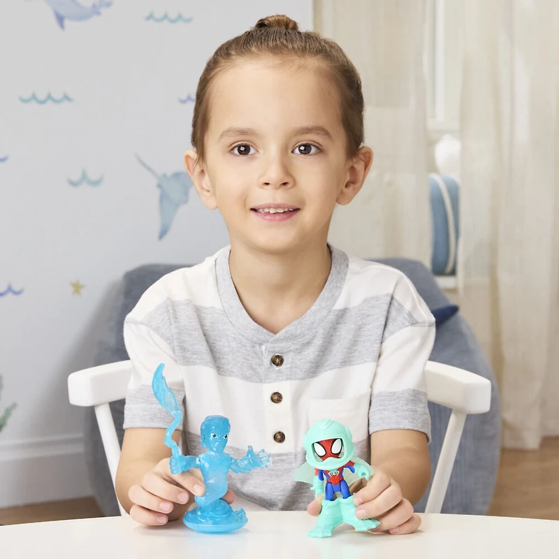 Marvel Spidey et ses Amis Extraordinaires Water-Webs, figurines Spidey et Hydro-Man