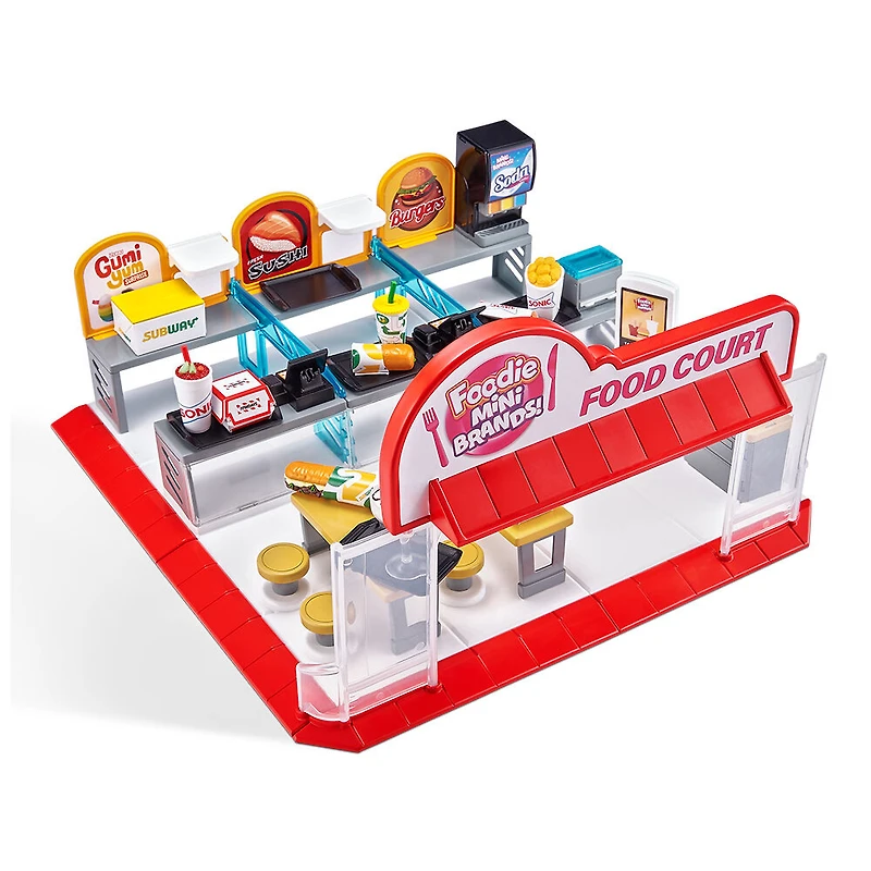 Foodie Mini Brands Series 1 Food Court Playset with 1 Exclusive Mini by ZURU