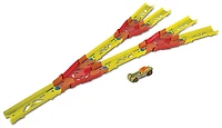 Coffret Piste divisée Track Builder Hot Wheels, sections de piste