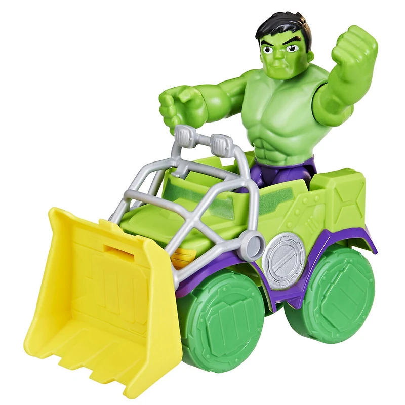 Marvel Spidey et ses Amis Extraordinaires, coffret Camion démolisseur de Hulk, figurine avec véhicule et accessoire, jouets préscolaires