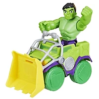 Marvel Spidey et ses Amis Extraordinaires, coffret Camion démolisseur de Hulk, figurine avec véhicule et accessoire, jouets préscolaires