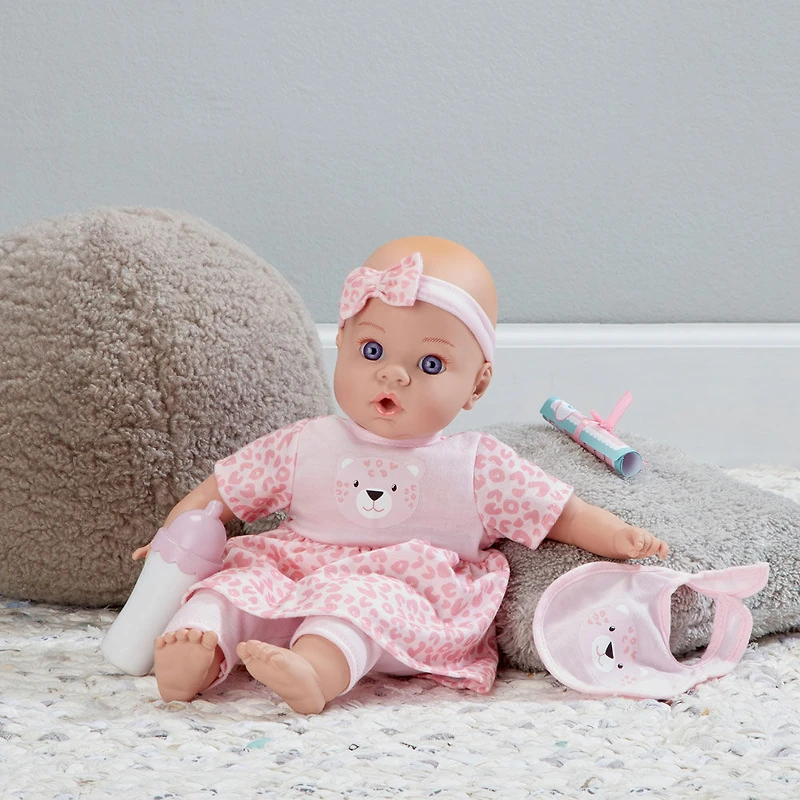 16" Baby With Bottle and Bib
