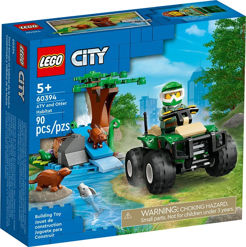 LEGO City Tout-terrain et habitat de la loutre 60394 Ensemble de jeu de construction (90 pièces)