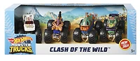 Hot Wheels-Monster Trucks -Coffret de 4 camions, métal moulé,  les trucks peut varier (Chacun vendu séparément, sélectionné au hasard)