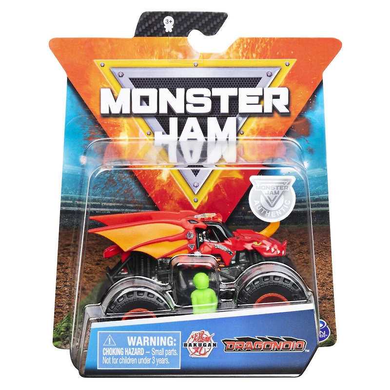 Monster Jam, Monster truck authentique Bakugan en métal moulé à l'échelle 1:64, série Arena Favorites
