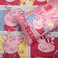 Ensemble de literie 2 Articles Peppa Pig pour Enfant, comprenant une Couette et une Taie d'Oreiller