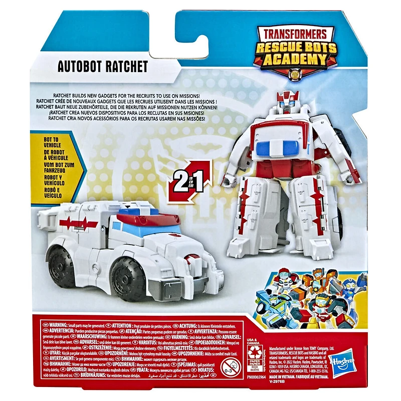Transformers Rescue Bots Academy Autobot Ratchet Converting Toy, 4.5-Inch Action Figure