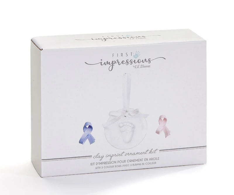 Clay Imprint Ornament Kit With Ribbon