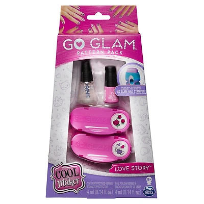 Cool Maker, GO GLAM Love Story Pattern Pack Refill, Decorates 50 Nails with GO GLAM Nail Stamper