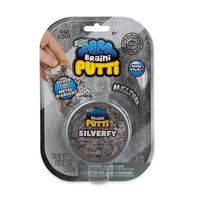 Pâte à modeler Braini Putti Silverfy de OrbSlimy 44g