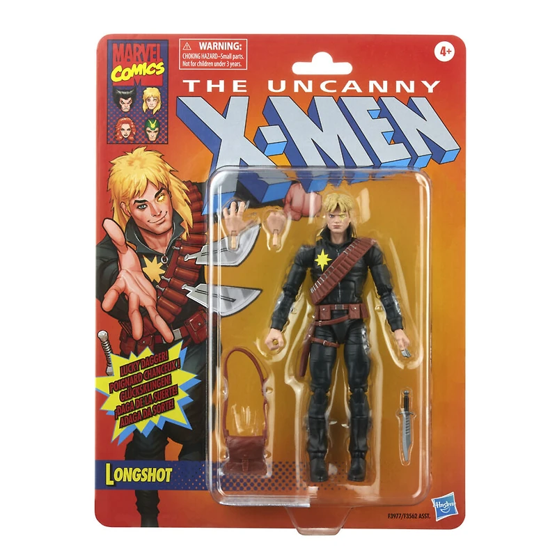 Marvel Legends Series X-Men, figurine articulée Longshot classique de 15 cm, 4 accessoires