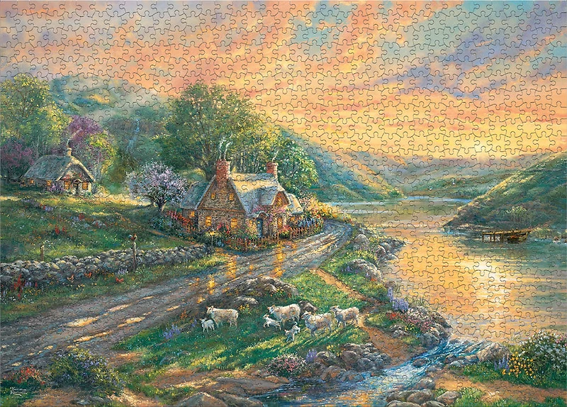 Thomas Kinkade - Daybreak At Emerald Valley - Puzzle 1000 Pièces