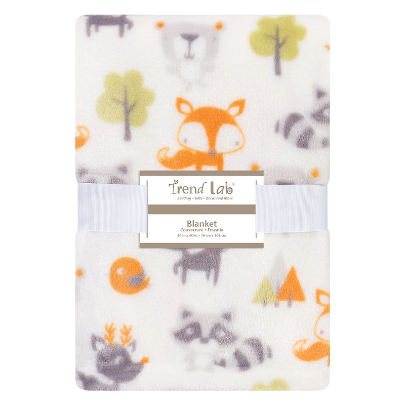 Couverture en peluche pour bébé Trend Lab amis de la forêt