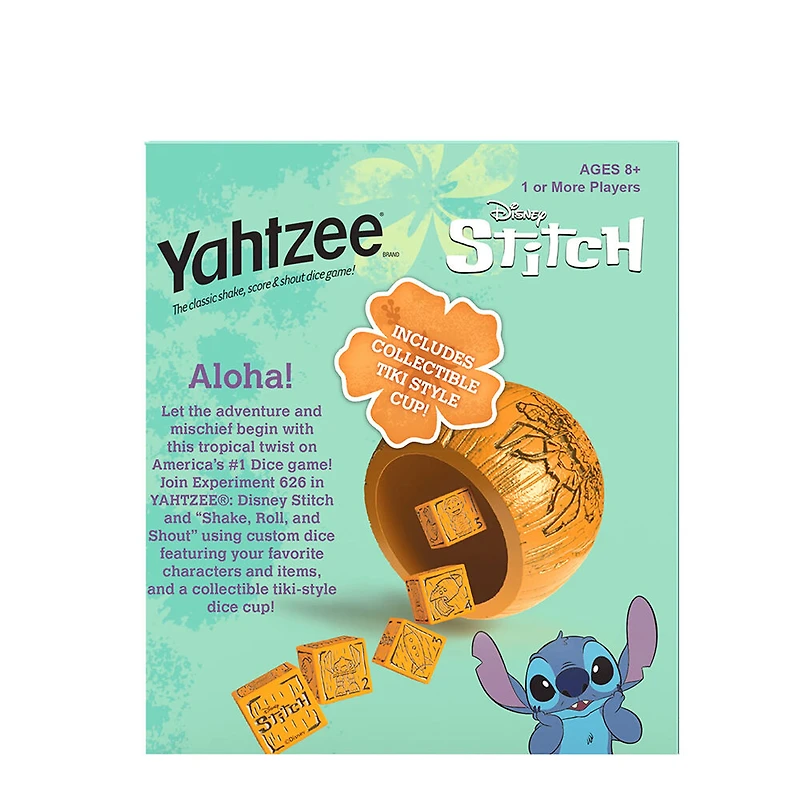 USAopoly YAHTZEE Disney Stitch - Édition anglaise