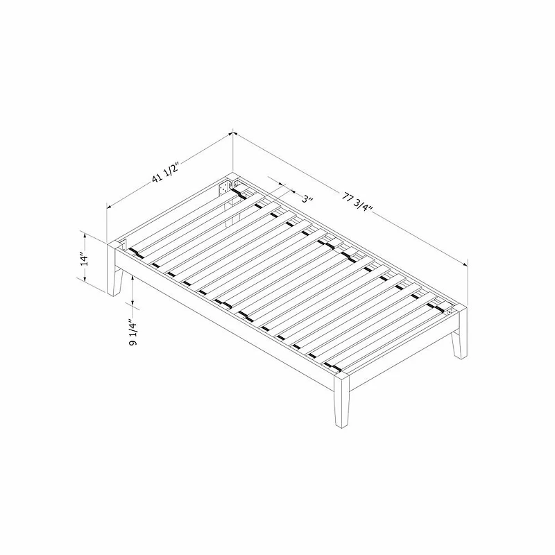 Vito Base de lit Simple Blanc solide