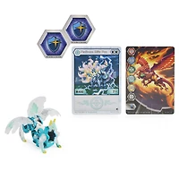 Bakugan Evolutions, Blitz Fox (Blanc), Bakugan True Metal Platinum Series, 2 BakuCores et carte Personnage