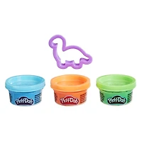 Play-Doh Tampons et couleurs transportables, pack Dinosaure avec 3 couleurs et rangement  - Notre exclusivité