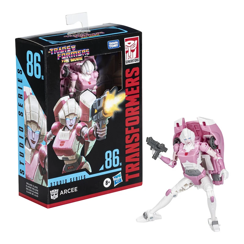 Transformers Studio Series 86-16, figurine Arcee classe Deluxe de 11 cm du film Les Transformers : le film