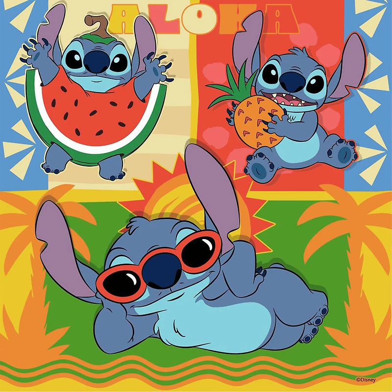Ravensburger Disney Stitch 3x 49 piece Jigsaw Puzzles