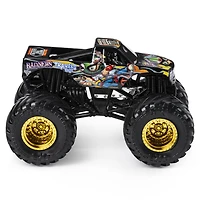 Monster Jam, Monster truck authentique Bad News Travels Fast en métal moulé à l'échelle 1:64, série Arena Favorites