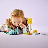 LEGO DUPLO Town Wind Turbine and Electric Car 10985 Building Toy Set (16 Pieces)