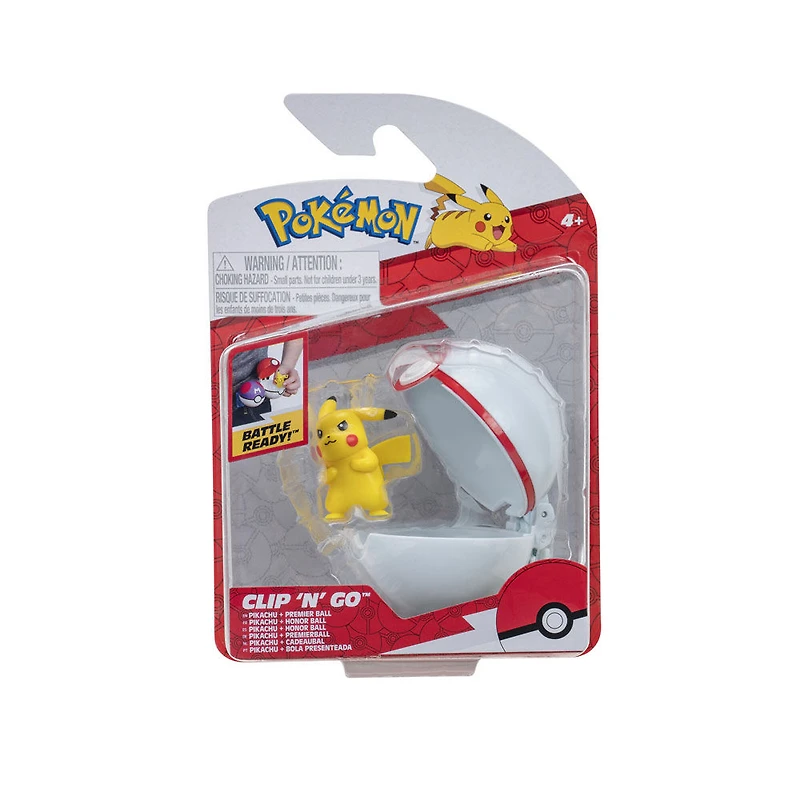 Pokémon Clip 'N' Go - Pikachu no 2 et Honor ball (Premier Ball)