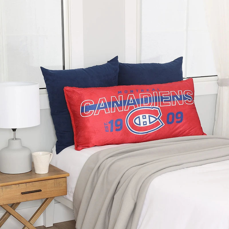 Oreiller de corps LNH Montreal Canadiens (18 "x36")