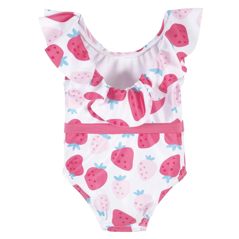 Gerber - Baby & Toddler Summer Blossom One-Piece Swimsuit With Ruffle