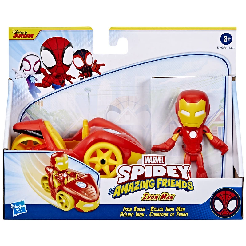 Marvel Spidey et ses Amis Extraordinaires, figurine Iron Man et son véhicule