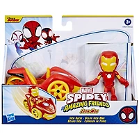 Marvel Spidey et ses Amis Extraordinaires, figurine Iron Man et son véhicule