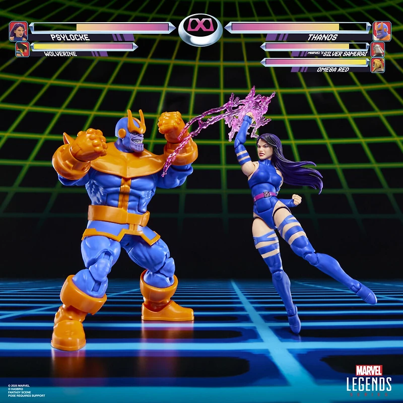 Marvel Legends Series Gamerverse Psylocke contre Thanos, figurines de collection