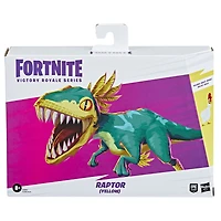 Hasbro Fortnite Victory Royale Series, figurine articulée Raptor (jaune) avec accessoire, 15 cm