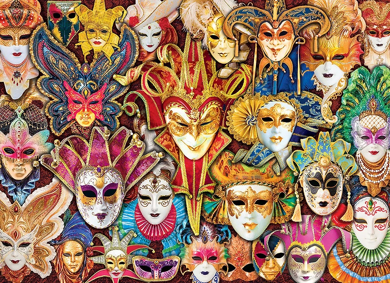 Eurographics Venice Carnival Masks 1000 Piece Puzzle