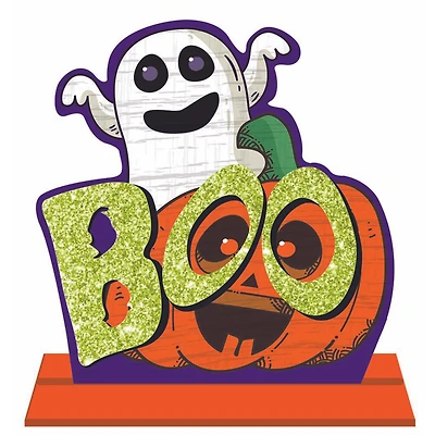 Décoration d'Halloween signe debout citrouille/fantôme