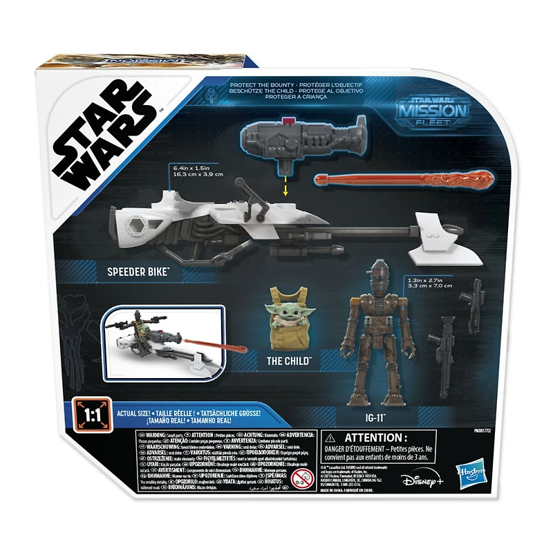 Star Wars Mission Fleet Expedition Class, IG-11, moto speeder, Protéger l'objectif, figurines