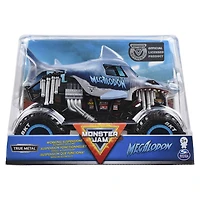Monster Jam, Monster truck Megalodon officiel, véhicule en métal moulé, échelle 1:24