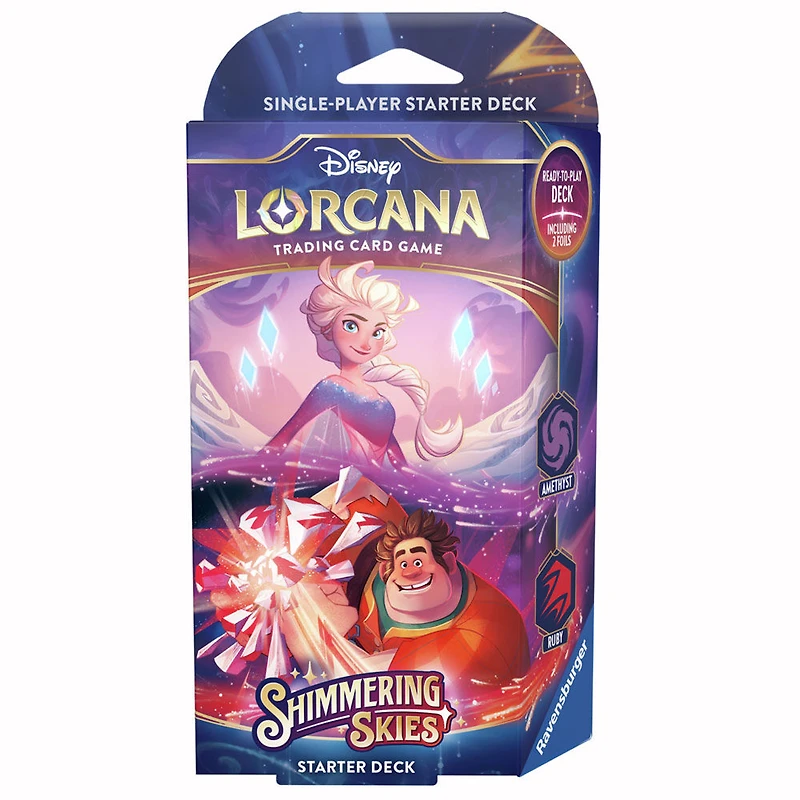 Disney Lorcana : Deck de Démarrage TCG Cieux Scintillants Améthyste & Rubis - Édition anglaise
