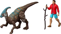 Jurassic World Rebirth  Coffret fig. Reuben Delgado, Parasaurolophus