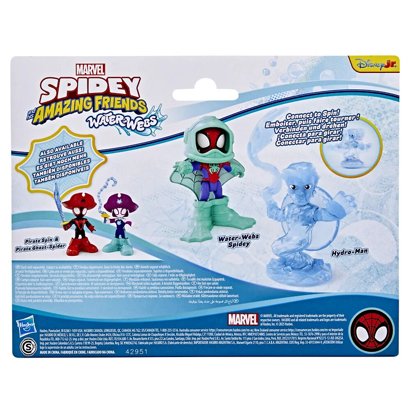 Marvel Spidey et ses Amis Extraordinaires Water-Webs, figurines Spidey et Hydro-Man