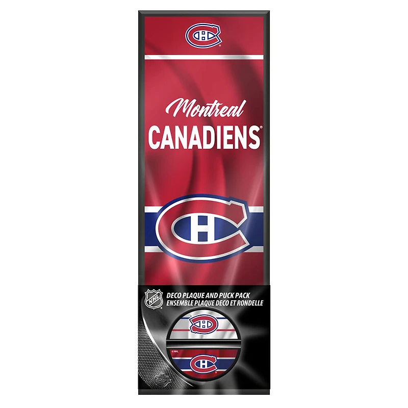 Emballage de Plaque décorative et porte-rondelle des canadiens de Montreal de la LNH