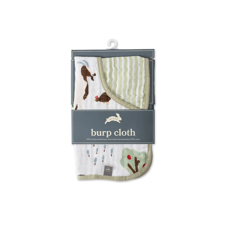 Red Rover - Cotton Muslin Burp Cloth