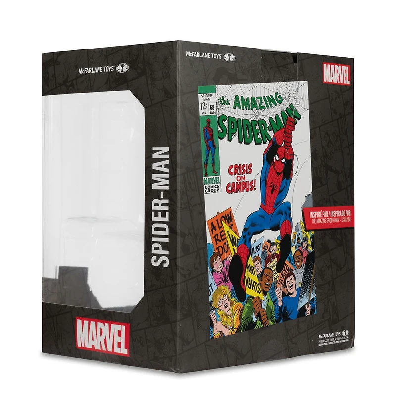 Marvel Spider-Man à l'échelle 1:10 avec étiquette dorée (The Amazing Spider-Man #68)
