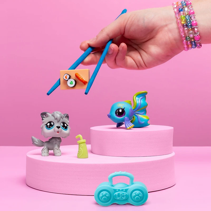 Littlest Pet Shop Paires d'animaux de compagnie, paquet de 2 Rockin' Sushi
