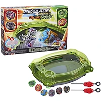 Beyblade Burst QuadDrive Set de combat Collision Nebula, avec arène Beystadium, 2 toupies de compétition et 2 lanceurs - Notre exclusivité