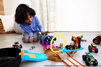 Hot Wheels - Monster Trucks - Coffrets de jeu Puits et lancement - Bone Shaker