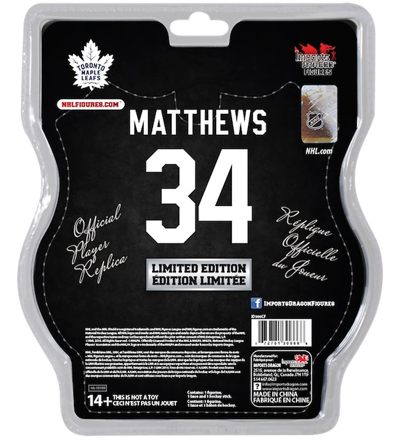 Auston Matthews<br>Maple Leafs de Toronto Figurine de 6 pouces de la LNH