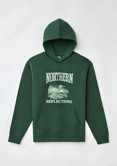 Chandail à col rond graphique Héritage avec logo Northern Reflections Adulte Vert