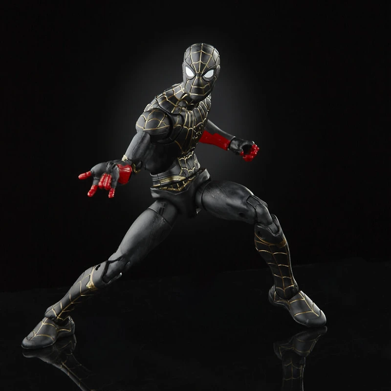 Marvel Legends Series Spider-Man costume noir et or, figurine de collection - Notre exclusivité