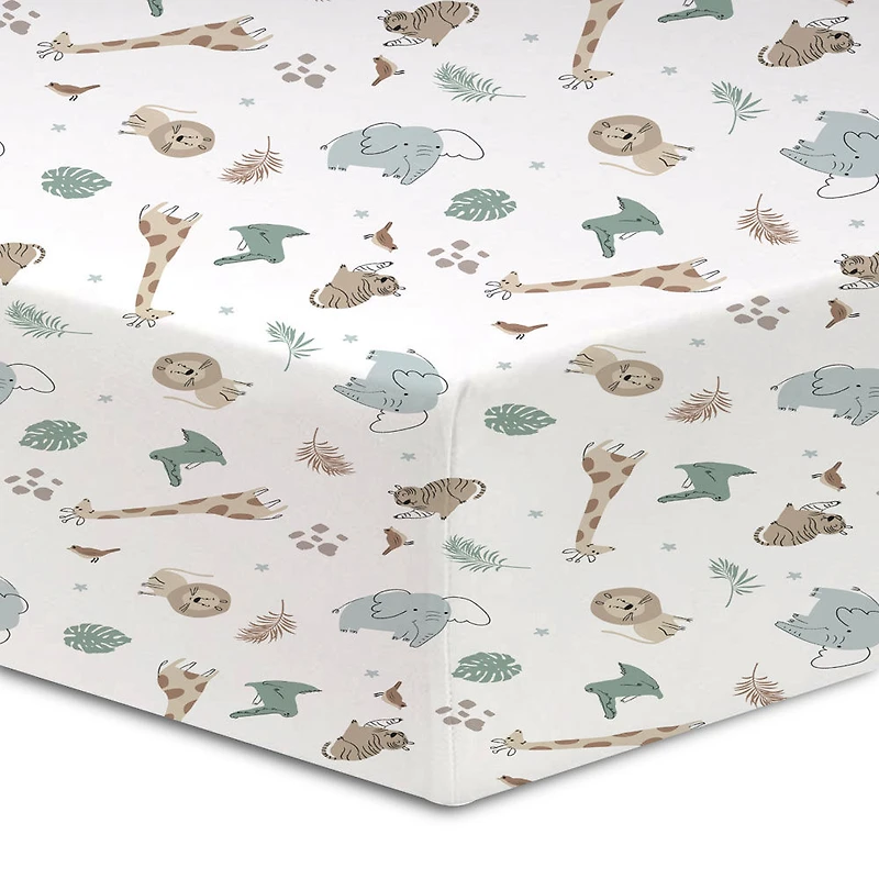 Koala Baby 1 paquet de draps en flanelle Safari Fun